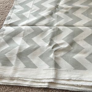Linen fabric with chevron pattern